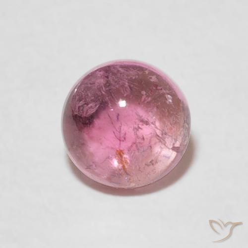 0.99ct Natural Rosado claro Turmalina, Redondo, Transparente
