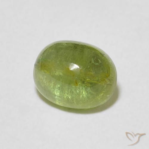 Turmalina Verde medio natural de 1.33 ct, Ovalada, Transparente