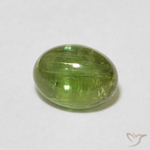 Turmalina Verde medio natural de 0.82 ct, Ovalada, Transparente