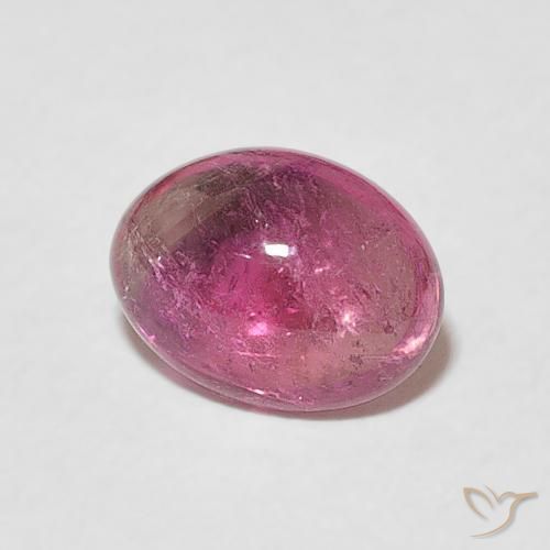 Turmalina Rojo ponche de frutas natural de 1.26 ct, Ovalada, Transparente