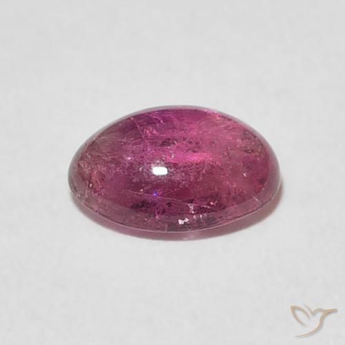 Turmalina Rojo ponche de frutas natural de 1.26 ct, Ovalada, Transparente