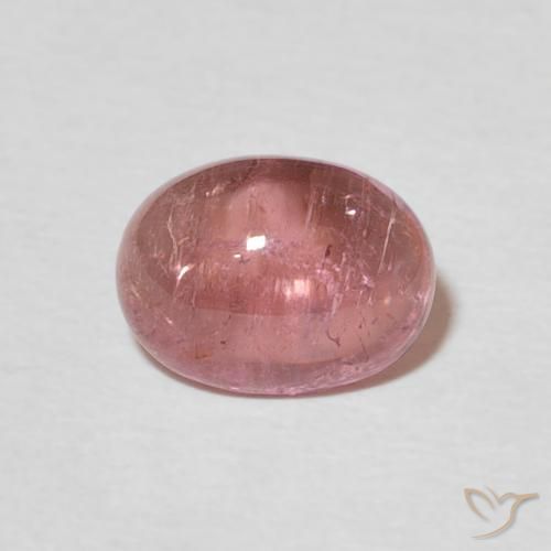 1.55ct Natural Rosado medio turmalina, Ovalada, Transparente