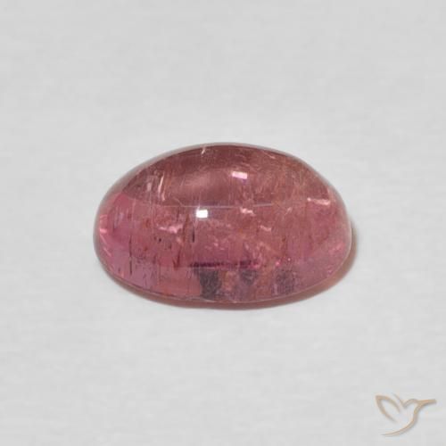 Turmalina Rosado medio natural de 1.55 ct, Ovalada, Transparente