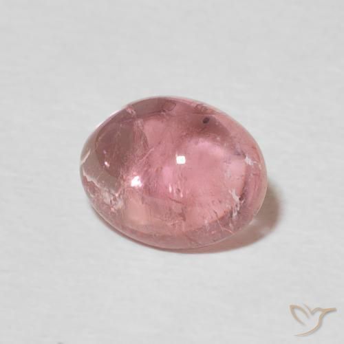 Turmalina Rosado Bubblegum natural de 1.31 ct, Ovalada, Transparente