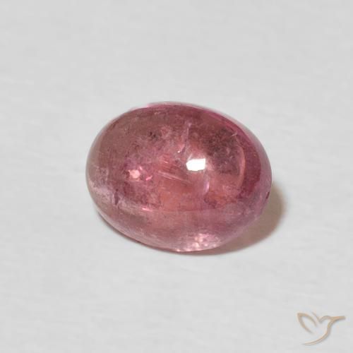 Turmalina Medium Dark-Pink natural de 1.37 ct, Ovalada, Transparente