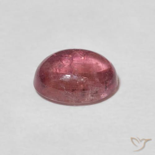 Turmalina Medium Dark-Pink natural de 1.37 ct, Ovalada, Transparente