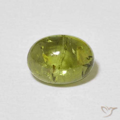 1.41ct Natural Verde terroso claro turmalina, Ovalada, Transparente