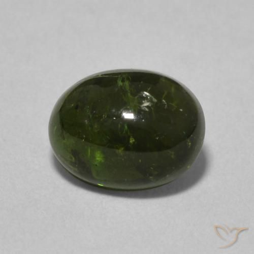 1.51ct Natural Verde bosque turmalina, Ovalada, Transparente