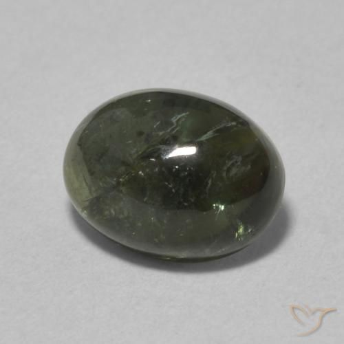 Turmalina Verde oscuro natural de 1.75 ct, Ovalada, Transparente