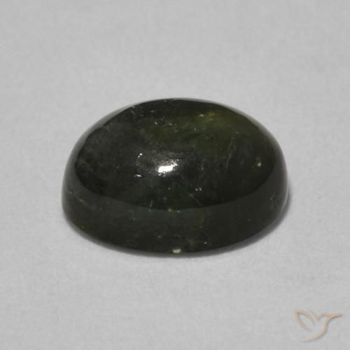 Turmalina Verde oscuro natural de 1.75 ct, Ovalada, Transparente