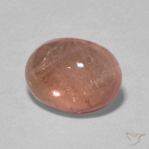 Turmalina Rosado salmón natural de 1.43 ct, Ovalada, Transparente