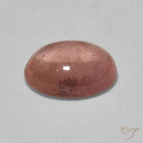 Turmalina Rosado salmón natural de 1.43 ct, Ovalada, Transparente