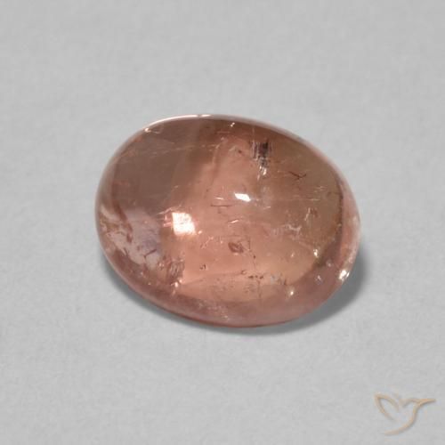 Turmalina Rosado medio natural de 1.29 ct, Ovalada, Transparente
