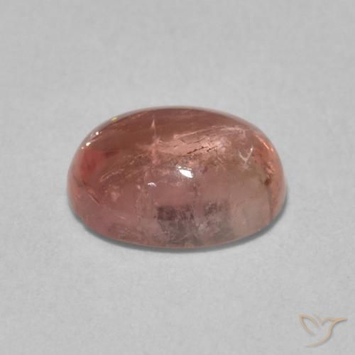 Turmalina Rosado medio natural de 1.29 ct, Ovalada, Transparente