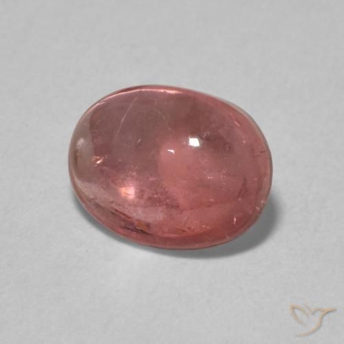 Turmalina Rojo ponche de frutas natural de 1.23 ct, Ovalada, Transparente