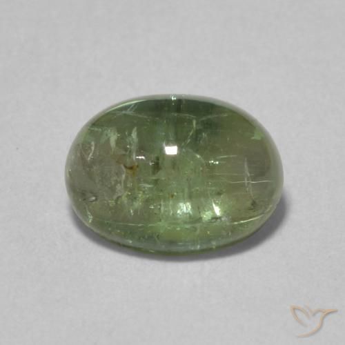 1.52ct Natural Verde medio turmalina, Ovalada, Transparente