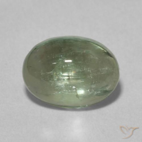 1.39ct Natural Medium Light-Green turmalina, Ovalada, Transparente