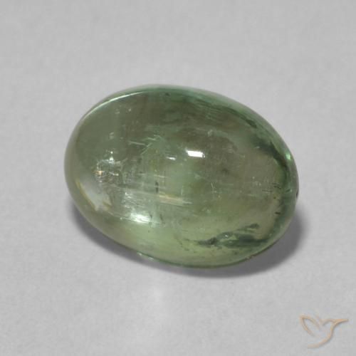 Turmalina Medium Light-Green natural de 1.39 ct, Ovalada, Transparente
