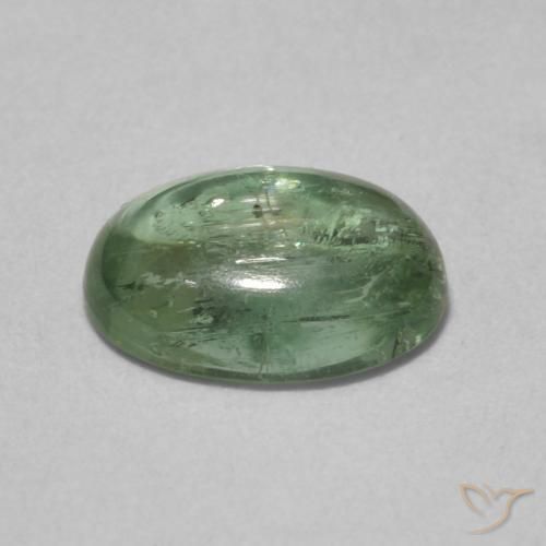 Turmalina Medium Light-Green natural de 1.39 ct, Ovalada, Transparente