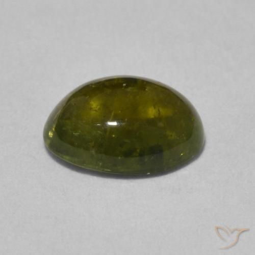 Turmalina Verde oscuro natural de 1.31 ct, Ovalada, Transparente