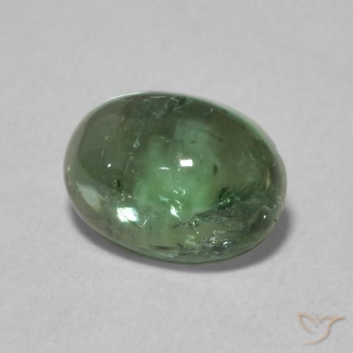Turmalina Verde oscuro natural de 1.49 ct, Ovalada, Transparente