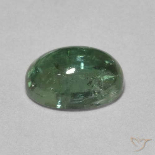 Turmalina Verde oscuro natural de 1.49 ct, Ovalada, Transparente