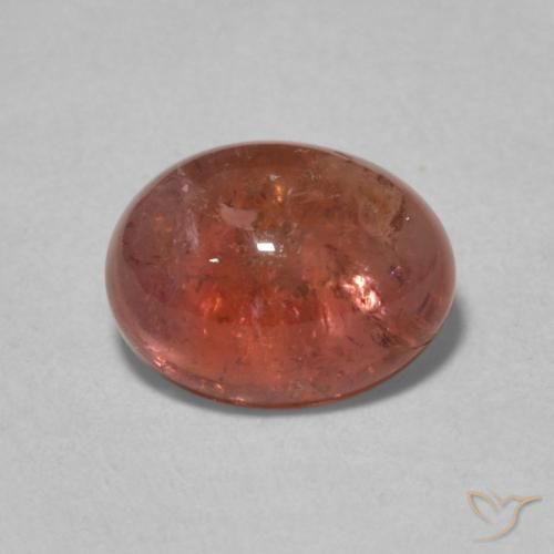 1.50ct Natural Naranja rojizo turmalina, Ovalada, Transparente