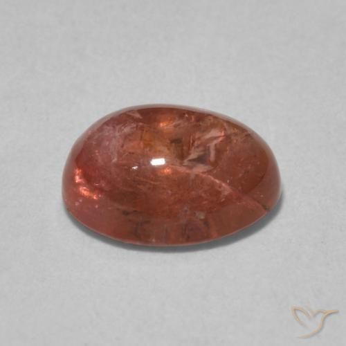 Turmalina Naranja rojizo natural de 1.50 ct, Ovalada, Transparente