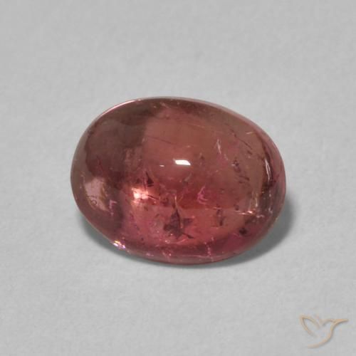 Turmalina Rosado naranja natural de 1.21 ct, Ovalada, Transparente