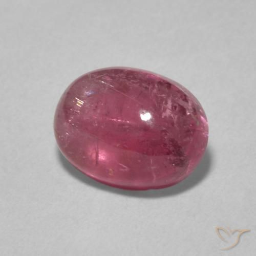 Turmalina Púrpura medio natural de 1.36 ct, Ovalada, Transparente