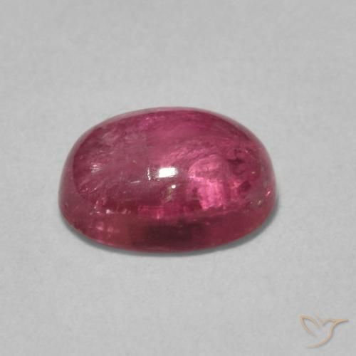 Turmalina Púrpura medio natural de 1.36 ct, Ovalada, Transparente
