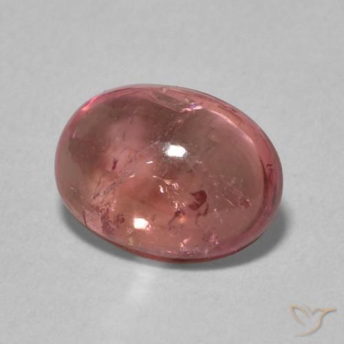 Turmalina Rosa oscuro natural de 1.57 ct, Ovalada, Transparente