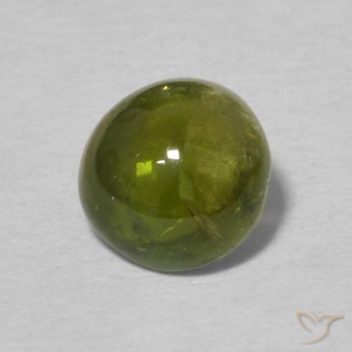 Turmalina Verde medio natural de 0.95 ct, Redondo, Transparente
