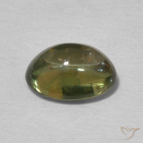 Turmalina Verde marrón natural de 1.16 ct, Ovalada, Transparente