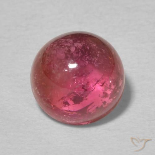 1.52ct Natural Magenta intenso Turmalina, Redondo, Transparente