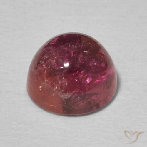 Turmalina Magenta intenso natural de 1.52 ct, Redondo, Transparente