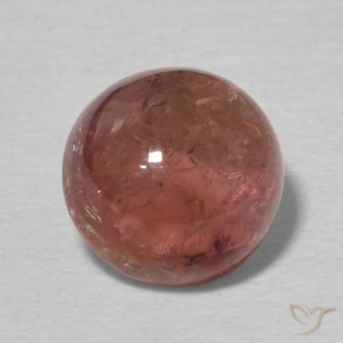 Turmalina Rosado medio natural de 1.57 ct, Redondo, Transparente