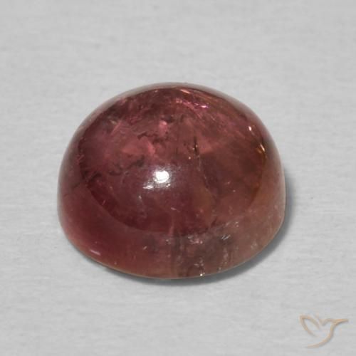 Turmalina Rosado medio natural de 1.57 ct, Redondo, Transparente