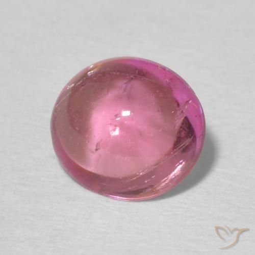 Turmalina Rosado Bubblegum natural de 0.92 ct, Ovalada, Transparente
