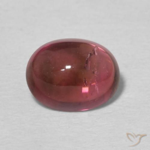 0.89ct Natural Rosa oscuro Turmalina, Ovalada, Transparente