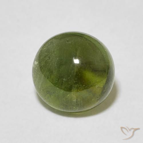 1.61ct Natural Verde medio Turmalina, Redondo, Transparente