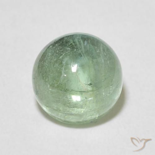 2.06ct Natural Verde amarillo muy claro Turmalina, Redondo, Transparente