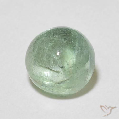 Turmalina Verde amarillo muy claro natural de 2.06 ct, Redondo, Transparente