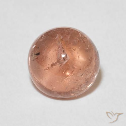 1.60ct Natural Rosado anaranjado claro Turmalina, Redondo, Transparente