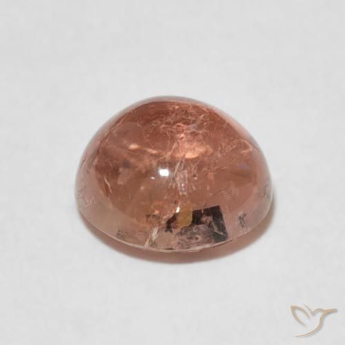Turmalina Rosado anaranjado claro natural de 1.60 ct, Redondo, Transparente