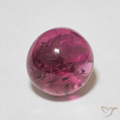1.51ct Natural Rosa oscuro Turmalina, Redondo, Transparente