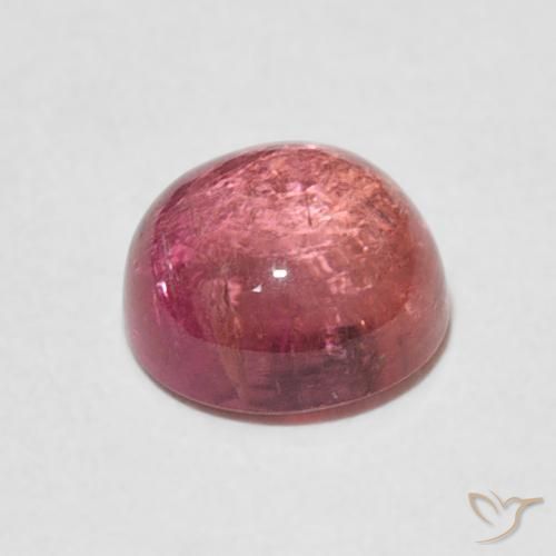 Turmalina Rojo cereza púrpura natural de 1.77 ct, Redondo, Transparente