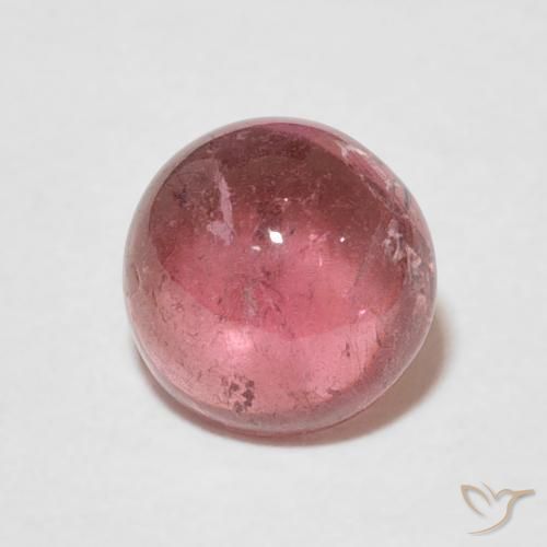 1.66ct Natural Rosado medio Turmalina, Redondo, Transparente