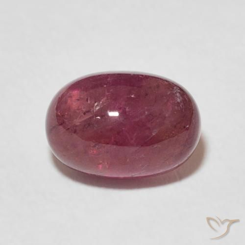 2.61ct Natural Rojo medio turmalina, Ovalada, Transparente