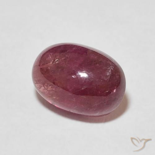 Turmalina Rojo medio natural de 2.61 ct, Ovalada, Transparente